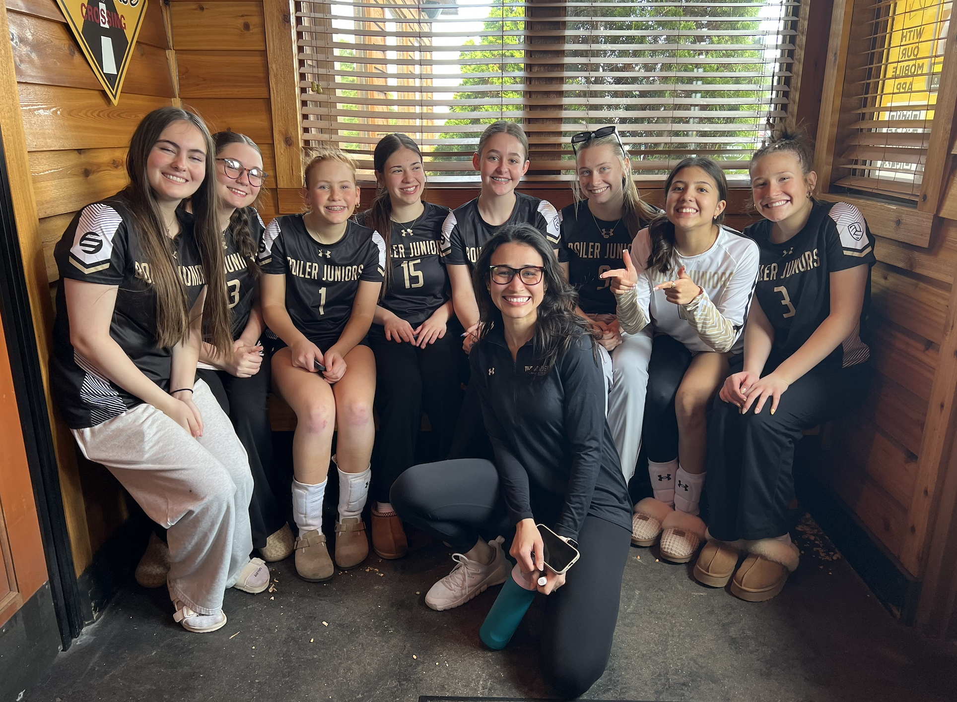 Volleyball player setting the ball